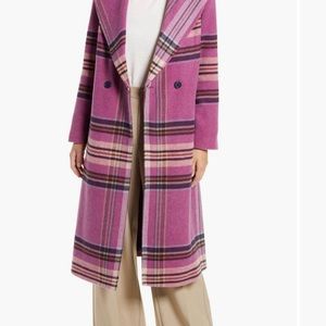 Halogen Double Breasted Shawl Collar Coat